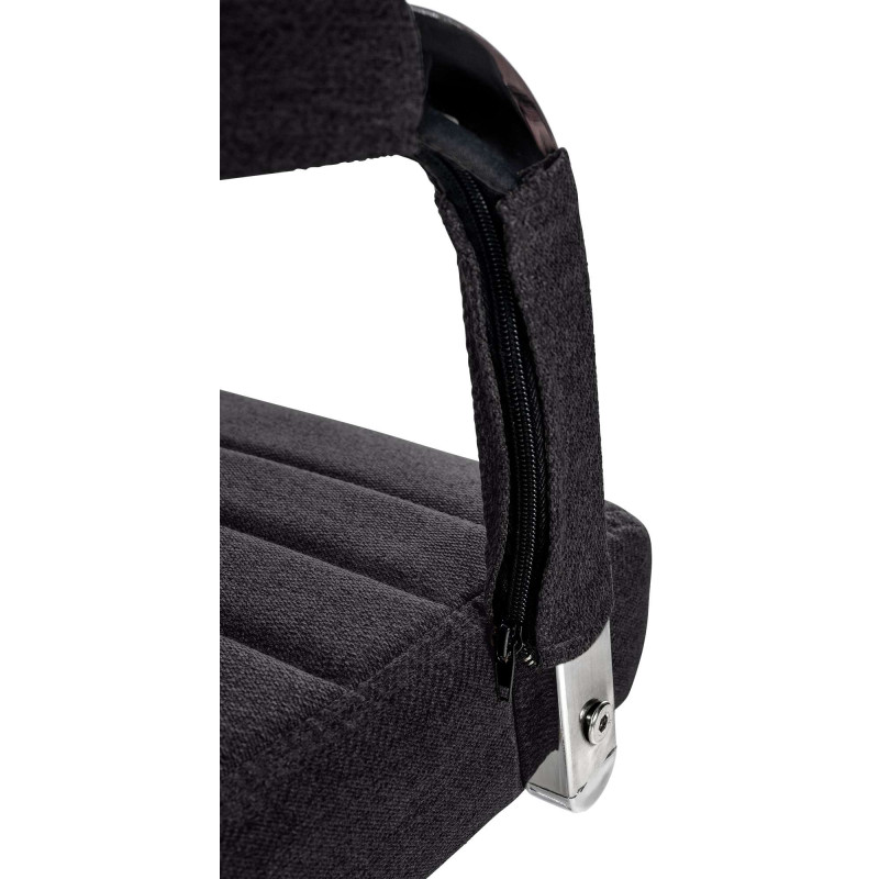 Fauteuil de bureau Amadora en tissu noir