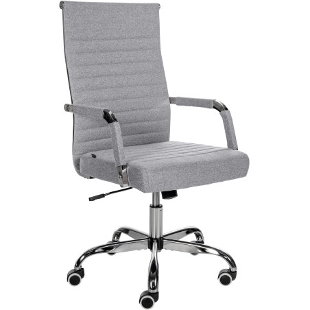 Fauteuil de bureau Amadora tissu gris