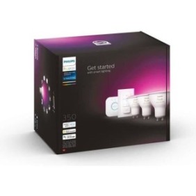 PHILIPS White é Color Ambiance Kit de démarrage ampoule LED connectée GU10 - Pack de 3