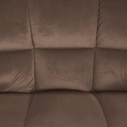 Tabouret de bar Damaso B en velours avec structure à 4 pieds marron