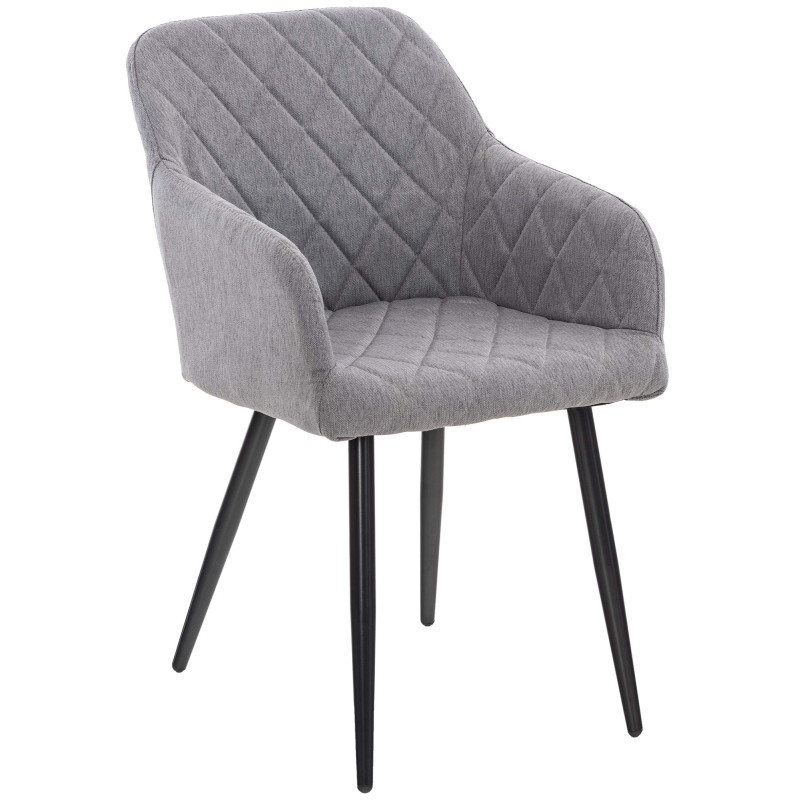 Chaise de salle à manger en tissu Shila gris