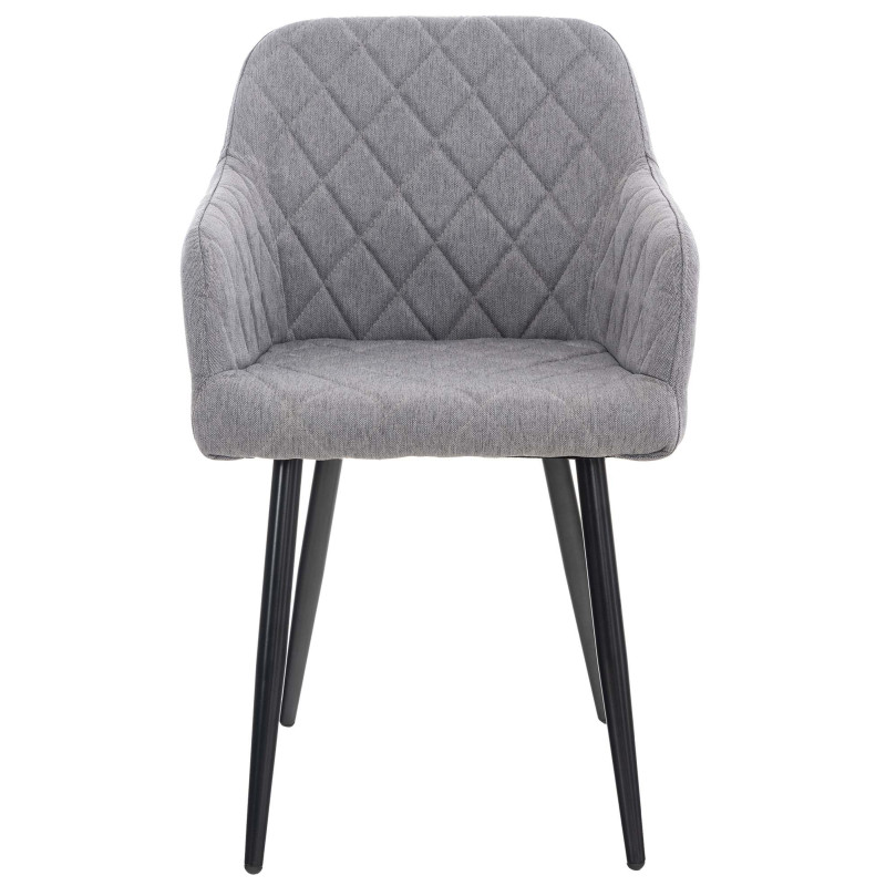 Chaise de salle à manger en tissu Shila gris