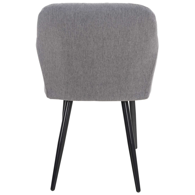 Chaise de salle à manger en tissu Shila gris