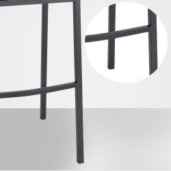 Tabouret de bar Damaso B en velours avec structure à 4 pieds marron