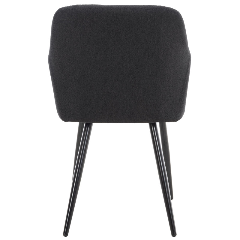 Chaise de salle à manger en tissu Shila noir