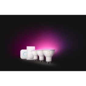 PHILIPS White é Color Ambiance Kit de démarrage ampoule LED connectée GU10 - Pack de 3