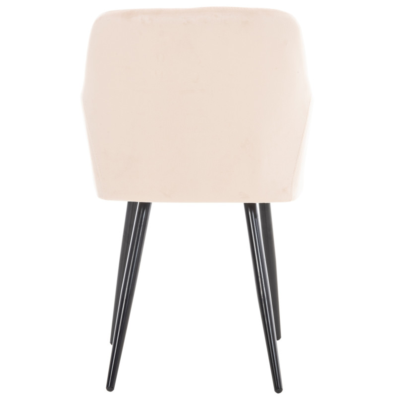 Chaise de salle à manger en velours Shila beige
