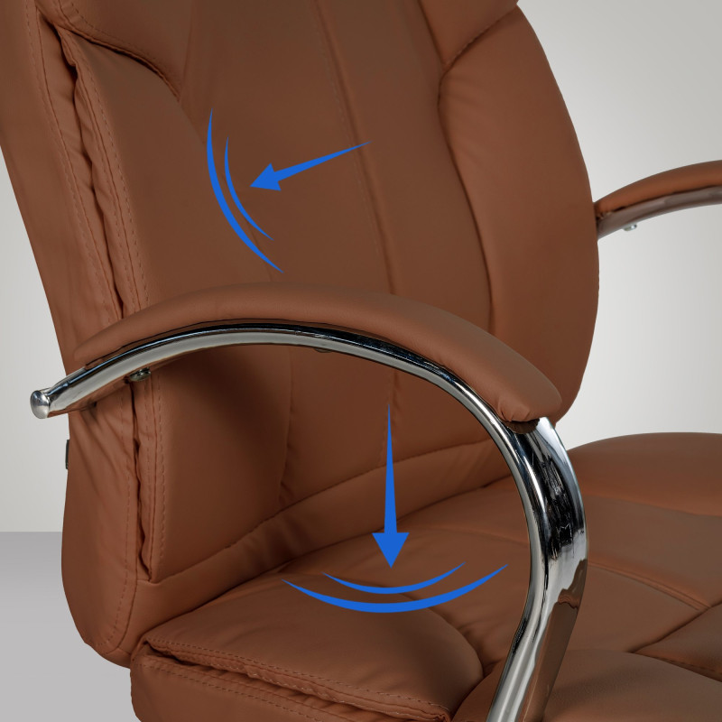 Silla De Oficina XXL Xanthos Marrón claro