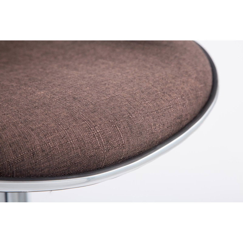 Lot de 2 tabourets de bar Las Vegas V2 tissu chromé brun