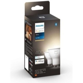 PHILIPS Hue White ampoules LED connectées GU10 - Compatible Bluetooth - Pack de 2