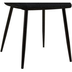 Chaise de salle à manger tissu Tilde noir