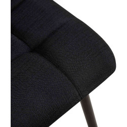 Chaise de salle à manger tissu Tilde noir