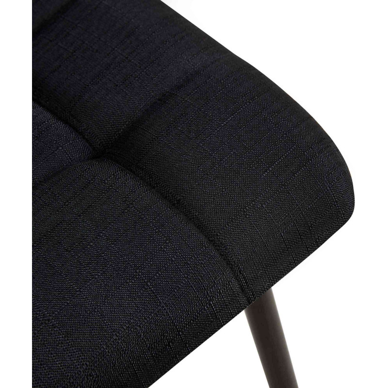 Chaise de salle à manger tissu Tilde noir