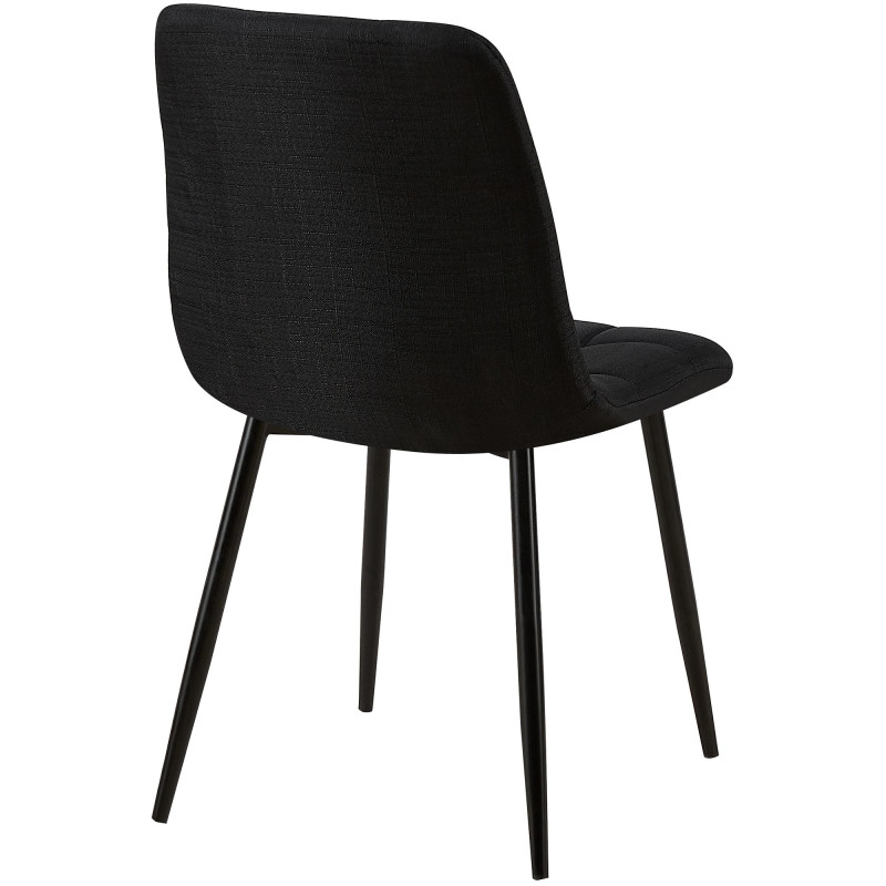 Chaise de salle à manger tissu Tilde noir
