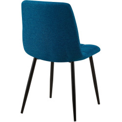 Chaise de salle à manger tissu Tilde bleu