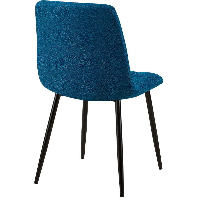 Chaise de salle à manger tissu Tilde bleu