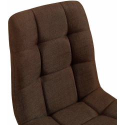 Chaise de salle à manger tissu Tilde brun
