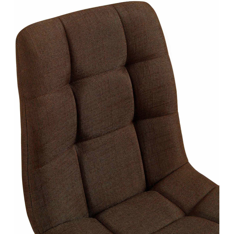 Chaise de salle à manger tissu Tilde brun
