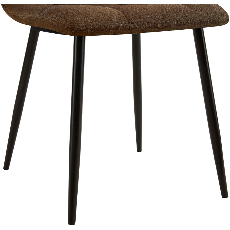 Chaise de salle à manger tissu Tilde brun