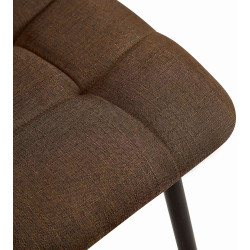 Chaise de salle à manger tissu Tilde brun