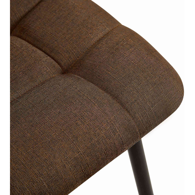 Chaise de salle à manger tissu Tilde brun