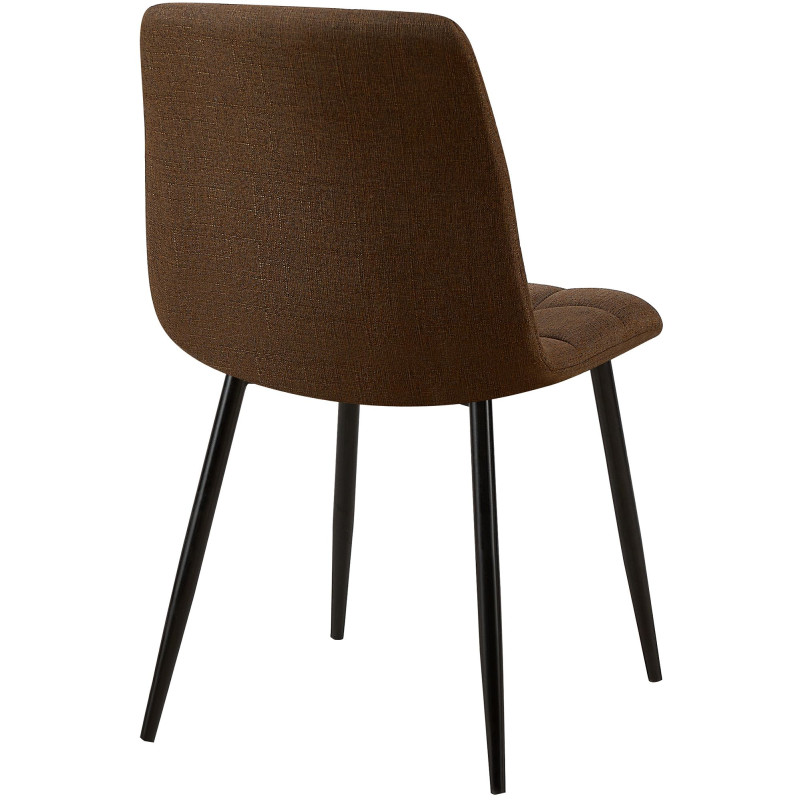 Chaise de salle à manger tissu Tilde brun