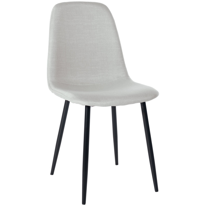 Chaise de salle à manger en tissu Napier crème