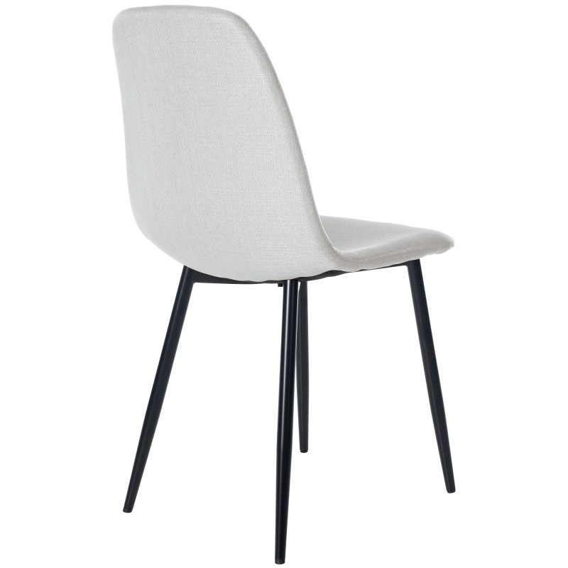 Chaise de salle à manger en tissu Napier crème
