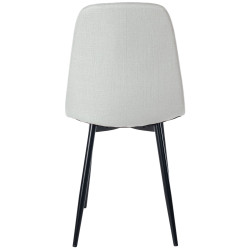 Chaise de salle à manger en tissu Napier crème