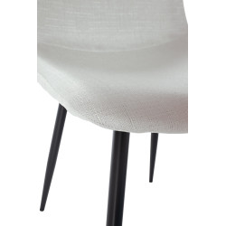 Chaise de salle à manger en tissu Napier crème