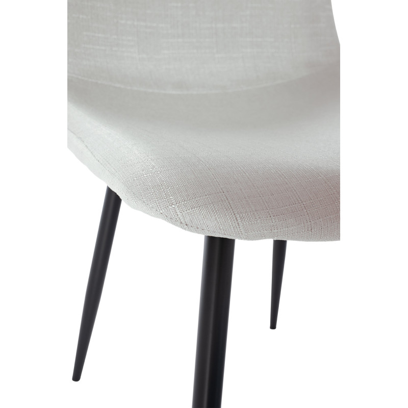 Chaise de salle à manger en tissu Napier crème