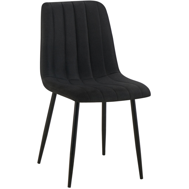 Chaise Dijon tissu noir
