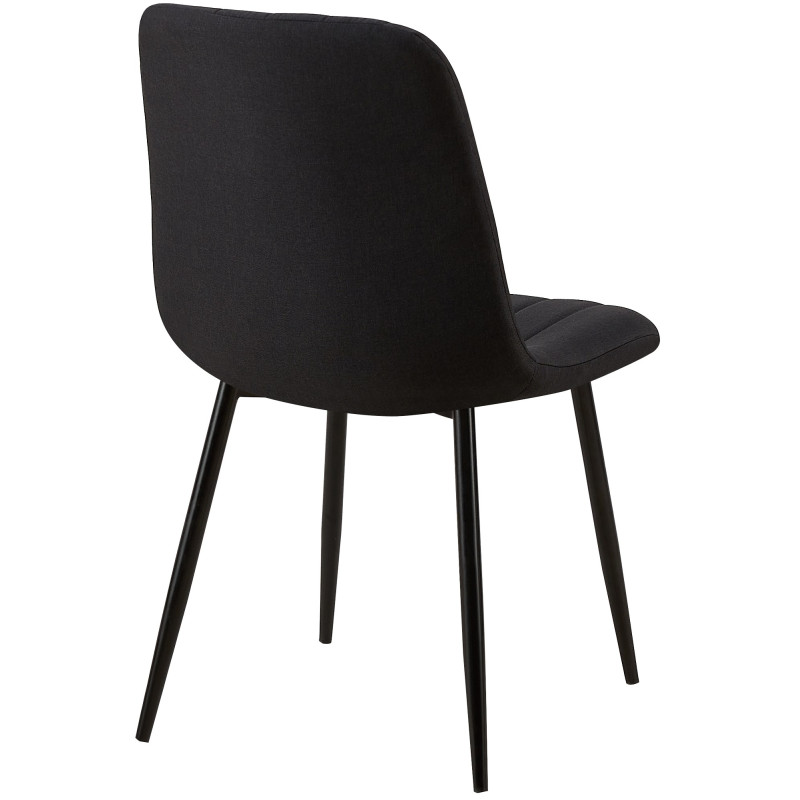 Chaise Dijon tissu noir