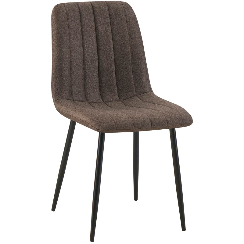 Chaise Dijon tissu brun