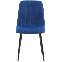 Chaise Dijon tissu bleu
