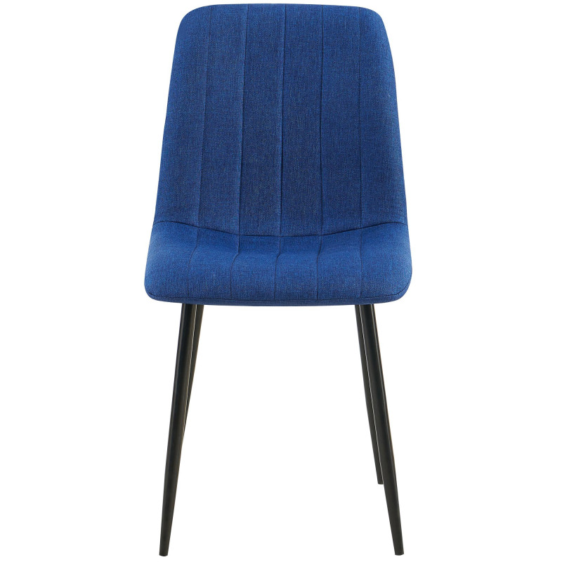 Chaise Dijon tissu bleu