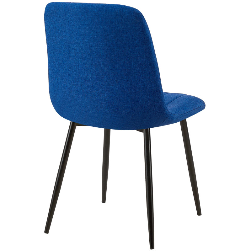 Chaise Dijon tissu bleu