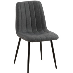 Chaise Dijon tissu gris foncé