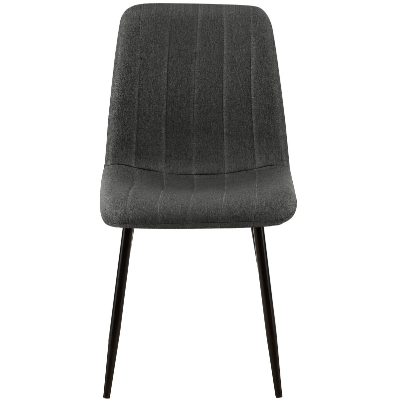Chaise Dijon tissu gris foncé