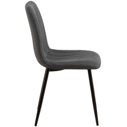 Chaise Dijon tissu gris foncé