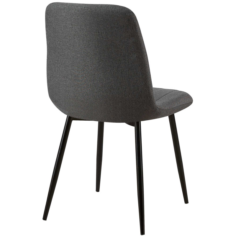 Chaise Dijon tissu gris foncé