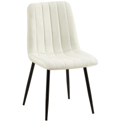 Chaise Dijon tissu crème