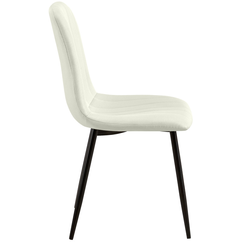 Chaise Dijon tissu crème