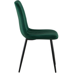 Chaise Dijon en velours vert