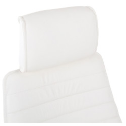 Sedia da ufficio Rako in vera pelle bianco