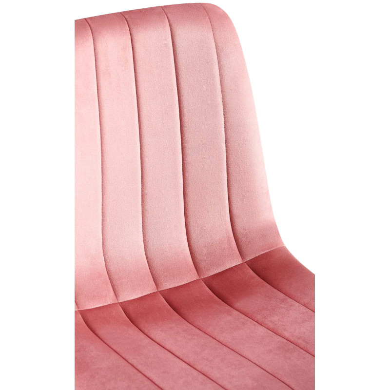 Chaise Dijon en velours rose
