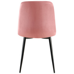 Chaise Dijon en velours rose