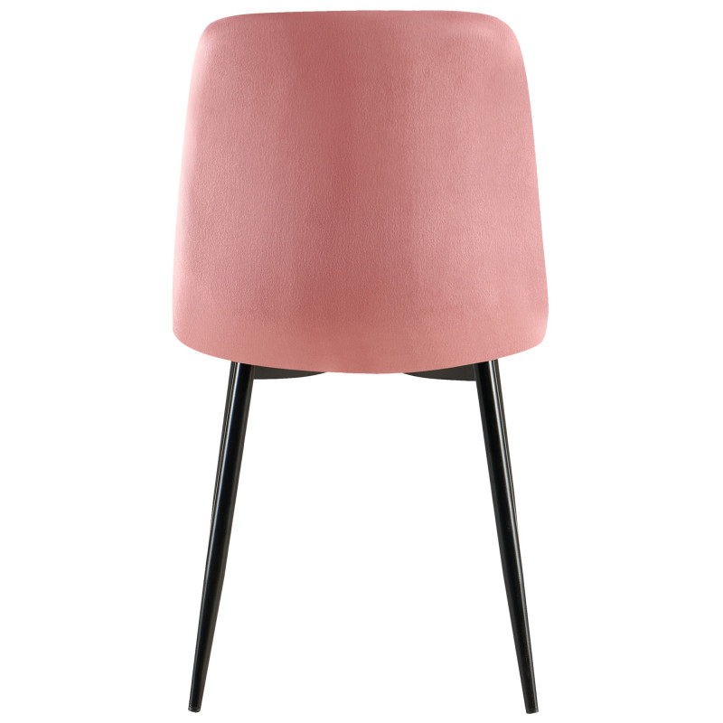 Chaise Dijon en velours rose