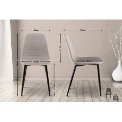 Chaise Giverny en tissu gris