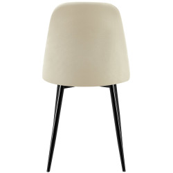 Chaise Giverny en tissu crème